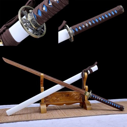 Épée samouraï en bois rose naturel,Iaido Tachi 103 cm avec gaine,Katana en bois fait à la main,entraînement aux arts martiaux Kendo,épée en bois japonais,accessoires spectacle samouraï,à collectionner