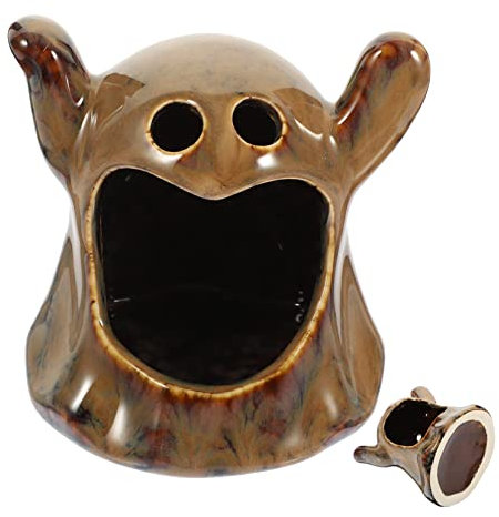 BESPORTBLE Ceramic Hamster Hideout Geisterform Lustiges Und Dekoratives Zuhause Für Hamster Ratten Und Zwerghamster Für Nagerkäfige Farben Zufällig