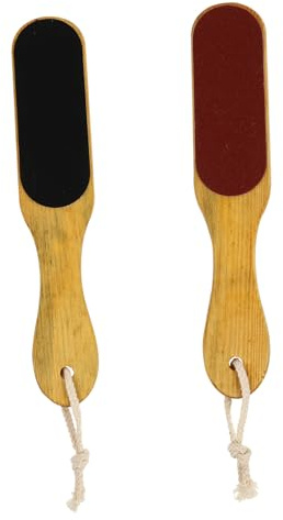 Ipetboom Raschietto Piedi Talloni Cura Piedi Rimozione Calli Leva Calli Doppia Faccia in Legno 2 Pezzi per Pedicure Domestica Colore Casuale