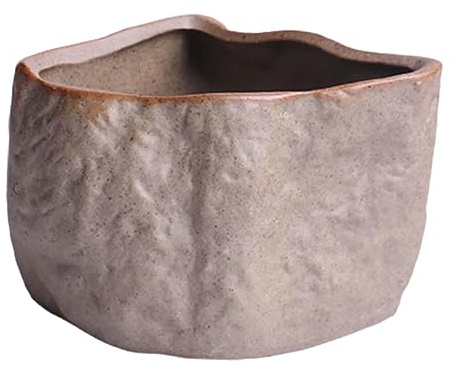 Pleayietoopiatiey Maceta de cerámica con forma de piedra para suculentas para festivales, bodas, interiores, estilo B y pequeño