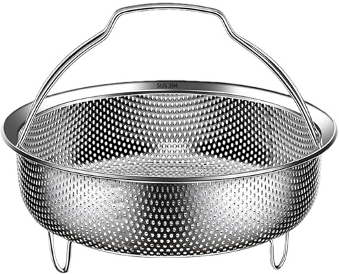 Inserto per vapore, inserto in acciaio inox, cestello a vapore in acciaio inox, cestello a vapore, cestello a vapore, cestello per pentola a pressione con manico 14/18/22 cm