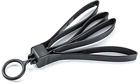 Kabelbinder, CS Outdoor Doppel-Flex-Manschette, Handschellen, Kabelbinder aus Kunststoff, Handschellen, Kunststoff-Kabelbinderband (schwarz)