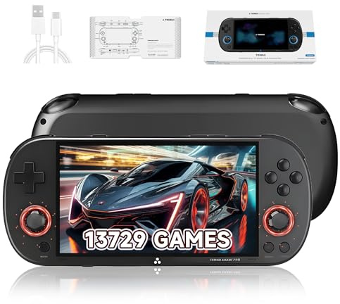 Trimui Smart Pro rétro Console de Jeux Portable 256G,Retro Gaming 4.96-in 1280x720 écran IPS HD 5000 mAh système Linux, précharge 13729 Jeux Classiques avec 26 émulateurs (Noir)