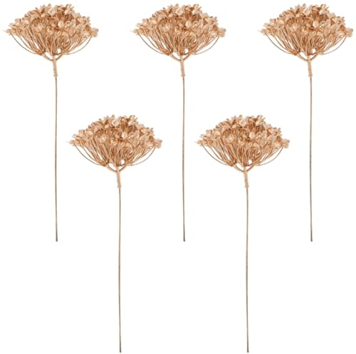 JECOMPRIS Faux Hydrangea Flowers 5Pcs Realistic Artificial Flower Arrangement for Home Decor Indoor Use Mall Window Displays Adds Festive Seasonal Touch