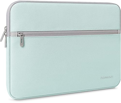 DOMISO Funda Portatil 13 Pulgadas Repelente al Agua Bolsa Protectora para MacBook Air 13 (M1, M2, M3, M4 2020-2025), MacBook Pro 13 (M1, M2), Verde Menta
