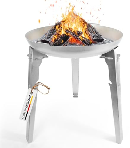 FENNEK Allround extra hoch 78 cm | die multifunktionale Feuerschale aus Edelstahl | optional mit Schwenkgrill oder Feuerplatte | umfangeiches Zubehör | Ø 65 cm | Made in Germany
