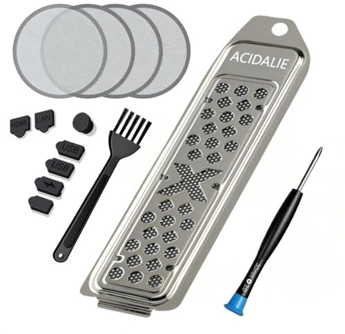 ACIDALIE Kit di protezione antipolvere e raffreddamento per PS5, sistema di filtraggio a rete di alta qualità con connettori per porte, design traspirante ad alta densità per PlayStation 5 Pro e