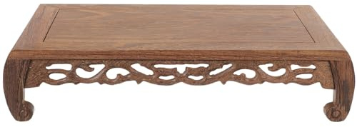 VALICLUD Wooden Display Stand Coffee Vintage Wood Base Riser for Crafts | Wooden Plant Stand, Flowerpot and Small Statue Support, Home and Flower Shops Use