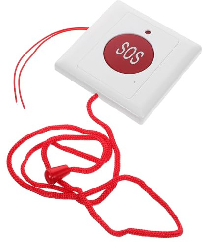 COOPHYA Wireless Elderly Alarm Call Button with Pull Cord Emergency Response, Plastic Help Button for Home and Outdoor Use, Personal Safety Assist Device for Seniors