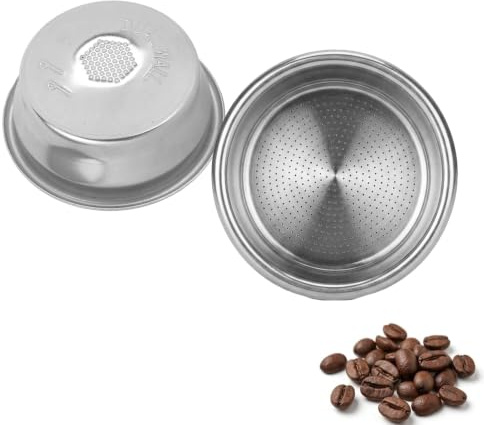 Gipnva 54mm Pressurized Filter Basket, Double‑Wall Double‑Cup Stainless Steel Coffee Filter Basket for Breville Sage Barista Express/Pro/Touch/Infuser/Duo Temp Pro/Bambino Plus