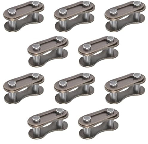 Luxshiny 10 Stück Fehlender Glieder aus Aluminiumlegierung Wiederverwendbarer Fahrrad Kettenschloss für Single Speed Kette Silber Zubehör für Faltbares Fahrrad
