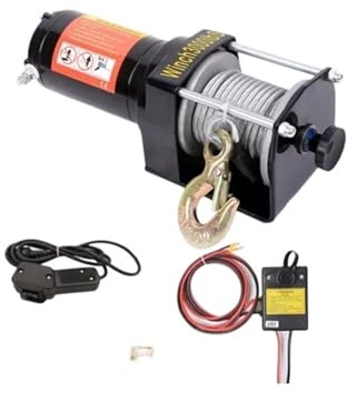 Argani elettrici Verricello fuoristrada di autosoccorso per veicoli 3000 libbre 12V 24V Trazione elettrica Verricello elettrico
