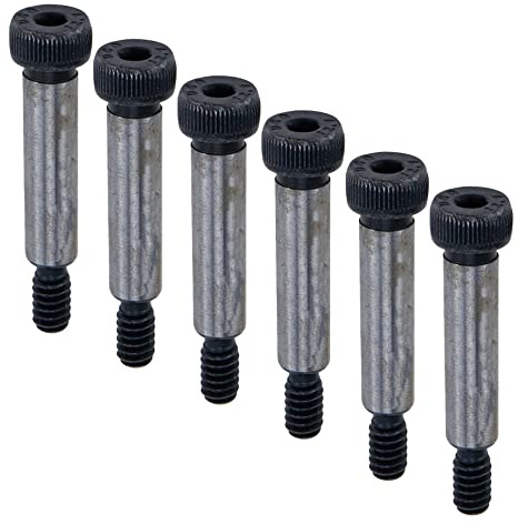 S SYDIEN 6Pcs Alloy Steel Shoulder Bolt 1/4 Shoulder Dia 1 Shoulder Length 10-24 UNC Thread