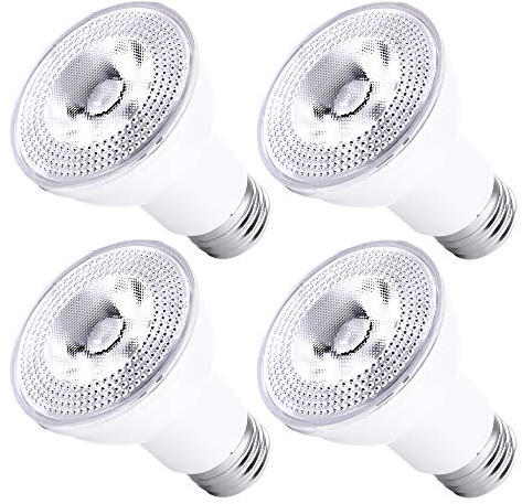 LumStory Par20 Led Flood Light Bulbs 5000K Daylight Dimmable 50W Halogen Replacement 7W E26 40 Degree Spot Beam Angle Indoor Track Recessed Lighting Bulb 4-Pack