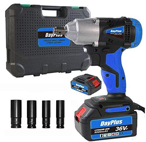 18V Akku-Schlagschrauber Set mit 420 Nm Drehmoment, 12,7 mm (1/2 Zoll) Laufwerk, 2 x 6,0 Ah Akku, Schnellladegerät schlagschrauber, Gürtelclip & Tasche