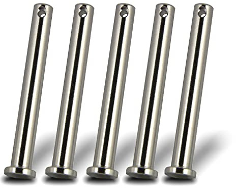 PROTECH Steckbolzen 6x45mm - 5 Stück - Edelstahl V4A Bolzen rostfrei A4 - Sicherungsbolzen, Splintbolzen mit Kopf und Splintloch