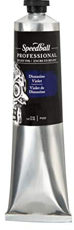 Speedball 5oz 140ml Professional Dioxazine Violet, Water-Miscible, Oil-Based Printmaking Ink, Lightfast Pigments, for All Kinds of Relief Printing, Ideal for Lino Cutting, Assorted