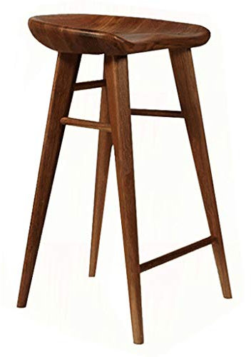 Tabourets de Bar à Hauteur de comptoir Siècle Moderne Tabouret de Bar Noyer Bois Tabouret de Bar Chaise En Bois Massif pour Chambre Cuisine Salle À Manger Patio Assis Hauteur 65 CM / 75 CM