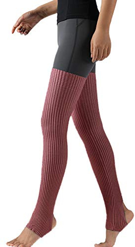 Nanxson Femmes Jambière Guêtres Genouillères Longue Leggings Chauffe-jambes Pour la Danse Fitness Yoga (fuchsia)