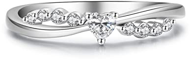 ANAZOZ Ring Silber 925 Damen, Verlobungsring Und Ehering Zirkonia Verdreht Damen Silberring