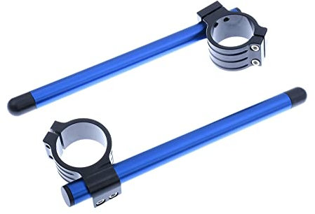 avdb-moto 1 Paar Stummellenker/erhöte mit 37 mm Erhöhung, inkl. Rohre kompatibel mit XJ 600, DIVERSION 1984-2002 (Blau)