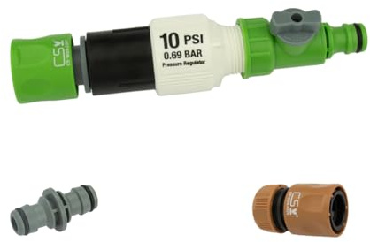 CS Druckminderer 0,69 bar mit Regulierventil– Set 1 für CS Perlschlauch Startup – druckreduziert & wassersparend für die ökologische Gartenbewässerung
