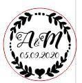 DIY-Anpassung mit doppeltem Namen und 2 Initialen, personalisierter Buchstabenstempel/Siegelwachs/Hochzeitswachs-Siegelstempel, individuelle Einladungen im Umschlag-Stil 24 mit Griff