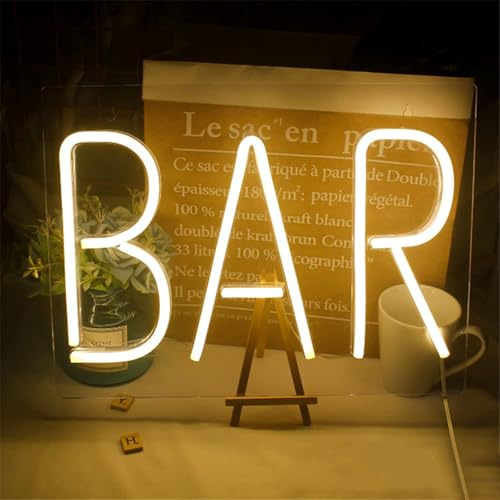 Neonskylt – Iögonfallande bar upplysta skyltar drivna med USB, neonskyltdekor för hemmabar pub klubb väggdekoration (AR)