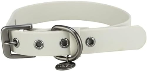 TRIXIE CityStyle Hundehalsband Gr. S–M, 30–37 cm/20 mm – hellgrau | sorgfältiges PVC, wasserabweisend und abwischbar – verstellbar, pflegeleicht und ideal für jedes Wetter