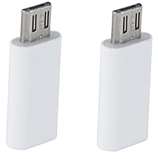 Hemobllo Adaptateur USB-c Femelle vers Micro USB Mâle Transfert de Données Rapide 2 Pièces Matériau Abs et Métal Blanc Compatible Téléphone et Ordinateur Portable