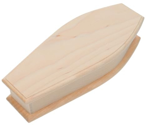 KOMBIUDA Miniatur Holzsarg Mini Möbelmodell DIY Dekoration Puppenhaus Maßstab Glatte Oberfläche Vielseitig Verwendbar Für Mikro Landschaft Und Haustierbestattung