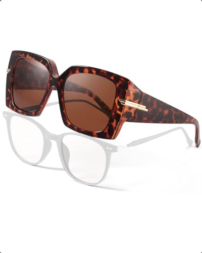 Myiaur Polarisiert Sonnenbrille Überbrille für Brillenträger Herren Damen,Überziehbrille Unisex Brille mit UV400 Schutz, Fit-over Polbrille für Autofahren Angeln