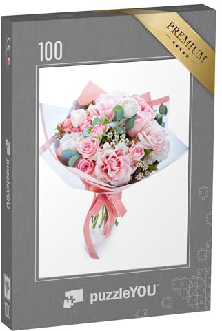 puzzleYOU : Puzzle de 100 pièces « Bouquet de Fleurs Multicolores pour Le Mariage »