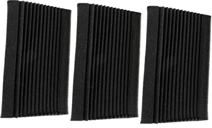 Abaodam 3pcs Acoustic Wall Wedge Sound Absorbing Foam 12x12x24cm High-density Fire-resistant Corner Gear Shape Soundproofing Panels for Theater and Ktv Room