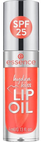 essence hydra kiss LIP OIL, Lipgloss, Nr. 04, Orange, feuchtigkeitsspendend, pflegend, mit Ölen, glänzend, vegan, UVA- und UVB-Filter + SPF 25, ohne Konservierungsstoffe, ohne Parabene, 1er Pack (4ml)