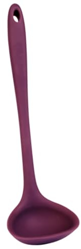 Tradineur - Cazo para Servir, Silicona Resistente al Calor, no Raya, Apto para lavavajillas, Libre de BPA, repostería, Cocina (Violeta - 30 x 9 cm)