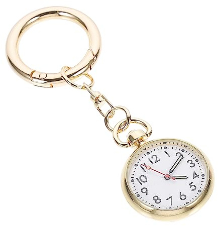 SOIMISS Leuchtende Taschenuhr für Krankenschwestern Schlüsselanhängeruhr aus Zinklegierung mit Quarzwerk Tragbar Am Gürtel der Tasche