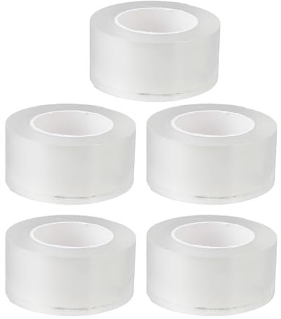 Buachois 5 Rouleaux de Ruban Nano Double Face, Ruban Adhésif Élastique Artisanat 3 cm de Large Transparent Multifonctionnel Réutilisable Sans Trace pour Tapis Photos Affiches