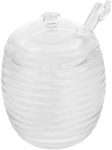 CONGARTENO Glass Honey Jar Stirrer Honey Storage Jar for Kitchen Small Bottle for Home Use