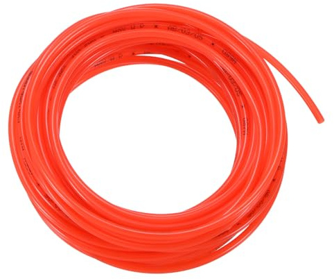 sourcing map Tuyau pneumatique en polyuréthane - 4 mm de diamètre extérieur x 2,5 mm de diamètre intérieur - 10 mètres - Tuyau en polyuréthane pour compresseur d'air, transfert de fluide, rouge