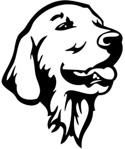 Autoaufkleber Golden Retriever Aufkleber 15cm(5.9 Inch) Schwarz Haustier Hund Lustig Stoßstange Autofenster Personalisieren Dekor