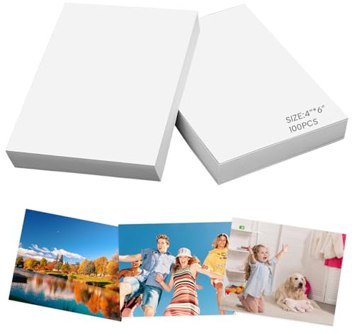 WrteEase Glossy Photo Paper 4x6 Inch 10x15 cm, 100 Sheets 200gsm White Photo Printing Paper, Quick Dry Single Sided Inkjet Photographic Paper for Home Printers, Compatible with Canon Epson HP Inkjet P