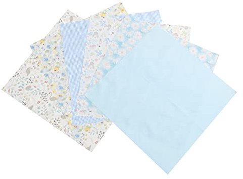 STOBOK 6blätter Baumwoll-Patchwork Stoffe Reines Baumwollmaterial Für -projekte Vielfältige Druckmuster Kreative Bastelmaterialien Für Handarbeiten