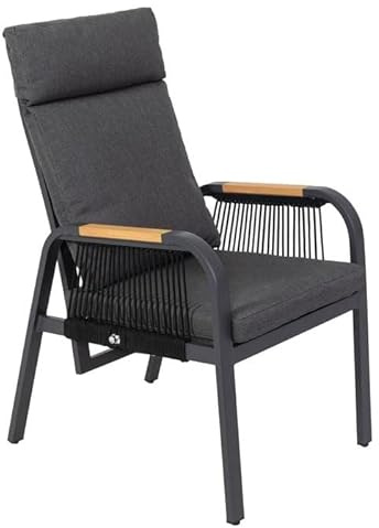 OUTLIV. Siena Gartenstuhl, verstellbar, mit Rückenlehne, Grau | Aluminium, Rope und Polyester; verstellbar und mit Rückenlehne; 56x75x103cm; Grau; komfortabel, flexibel