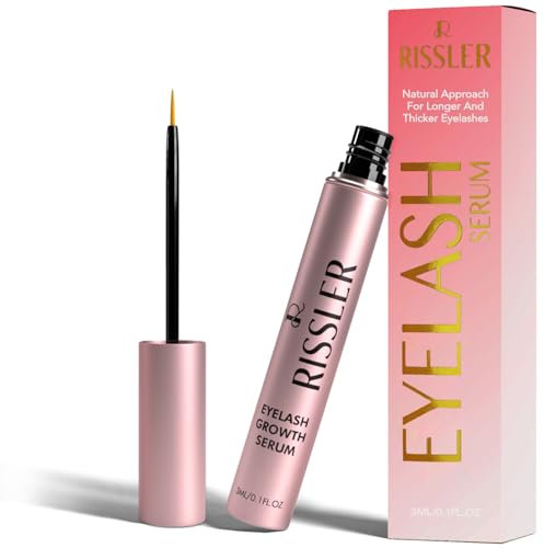 RISSLER Sérum Cils Croissance & Pousse Rapide – Longs, Fournis, Fortifiés | Vegan, 95% Naturel, Sans hormone Sans parfum