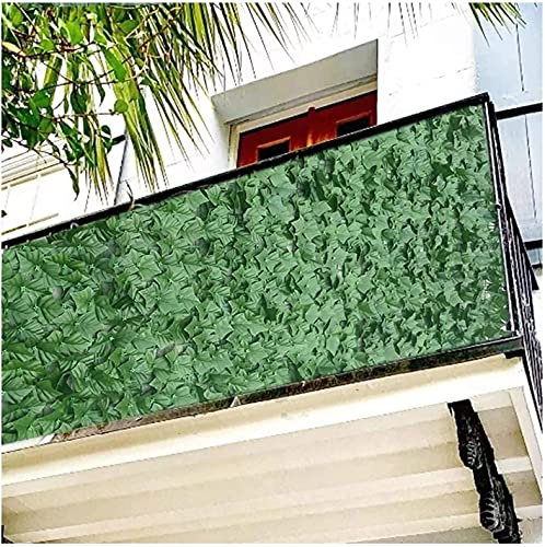 Generisch Haie artificielle en plastique pour balcon, brise-vue, clôture de lierre à feuilles vertes, murs de plantes artificielles, fond décoratif pour balcon, clôture de jardin, résistant aux UV