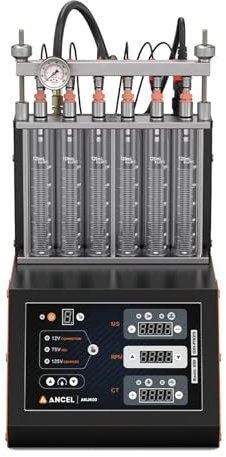 DMETE Testeur d'injecteurs, Testeur de Machine de nettoya d'injecteurs piézoélectriques ANJ600 GDI, nettoya par ultrasons des Buses d'injection de Voitures et Motos