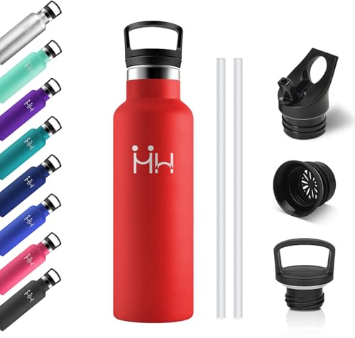 Botella Termica Niños 500ml, Botella Termica con Pajita, Cantimplora Termo con Doble Aislamiento, sin BPA, Fácil de llevar, Termo para Dióxido de Carbono, Camping, Escuela, Fitness, Bicicleta