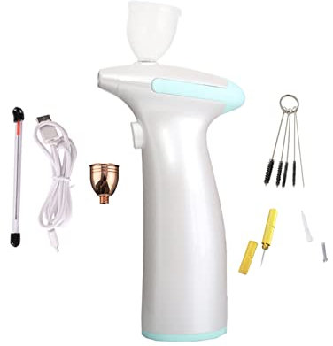 Aerógrafo con bomba de compresor Pincel de aire Potente Portátil Portátil Mini Belleza 0. 3mm Boquilla cuerpo modelo pintura bronceado suministros,Pulverización uniforme(Part B blue)