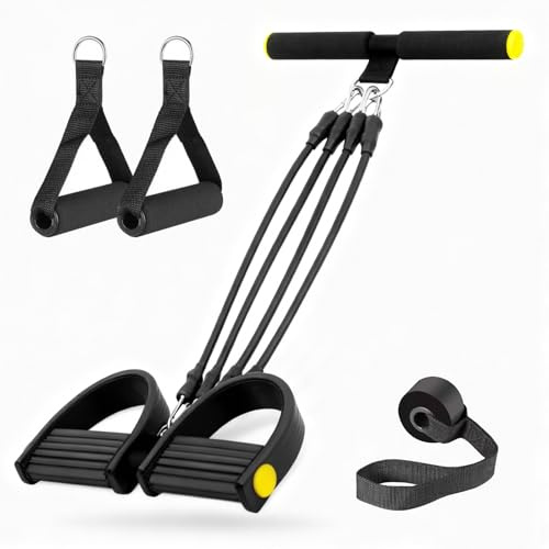 Homshsjhkis Bauchtrainer für Zuhause, Multifunktions Bauch Trainingsgerät, Expander Fitness, Widerstandsband mit Griffen, Widerstandsbänder, Pedalwiderstandsgerät für Bauch Taille Arm Beindehnung | Widerstandsband mit Griffen, Widerstandsbänder, Pedalwiderstandsgerät für Bauch Taille Arm Beindehnung